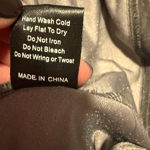 POL Gray Velvet Tunic with Lace Accents - Picture 6 of 9